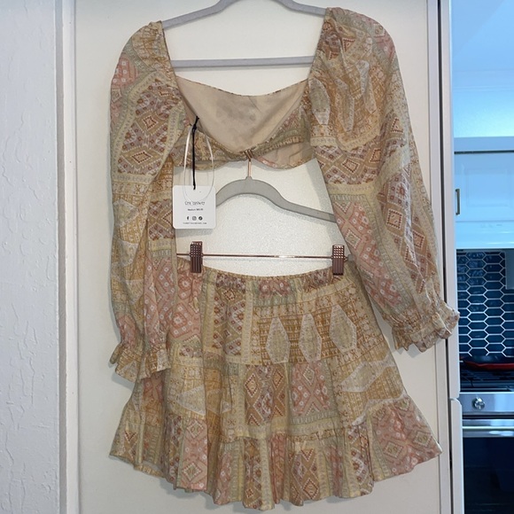 SKY To MOON NWT Bohemian Patterned Skirt Set | M - Picture 4 of 10